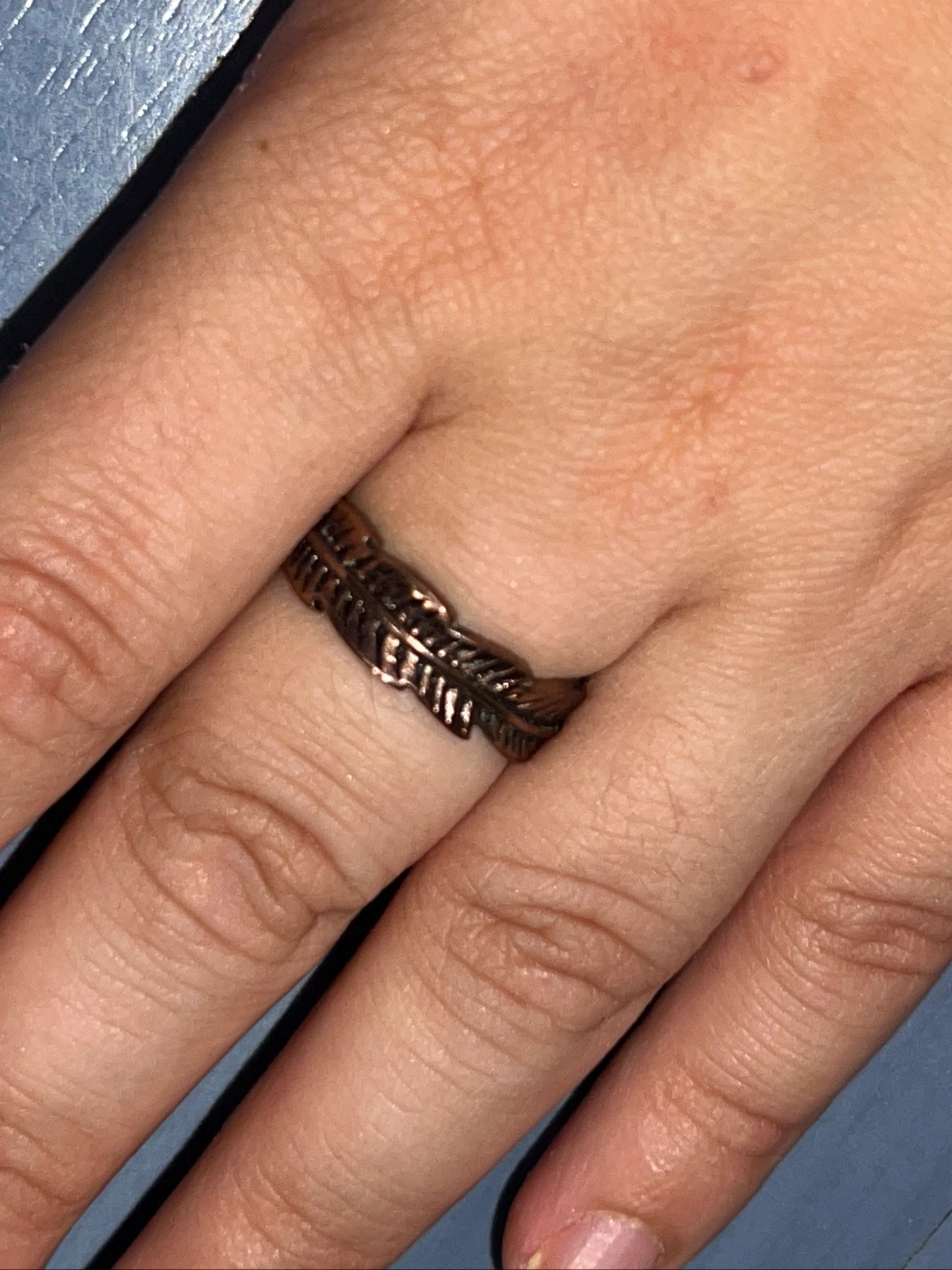 Bague fantaisie couleur bronze 